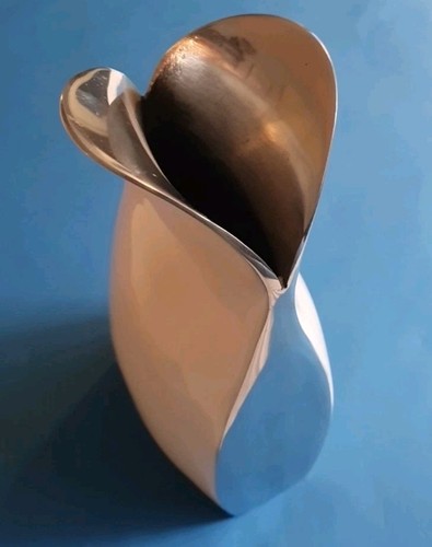 Vase chrom emailliert art deco - chrom,
