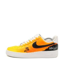 Nike Herren Air Force 1 Low Schuhe Weiß/Orange/Schwarz Edition Sneaker EU 42