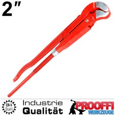 Hochwertige Profi 2" Eckrohrzange 45° S-maul Gr.3 Wasserpumpenzange Rohrzange TP