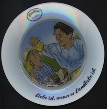 Teller Landkäse Käse Liebe ist, wenn es Landliebe ist Sammelteller Porzellan