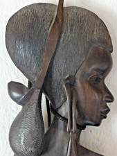 2er Set Dekorative Kämme Hartholz, Wanddekoration, Afrika, Unikat Makonde