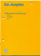 VW Caravelle Transporter LT CADDY Serviceplan - 1983 - Leer - Serviceheft