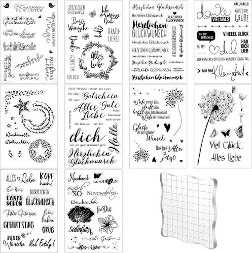 Silikonstempel set mit - silikonstempel,