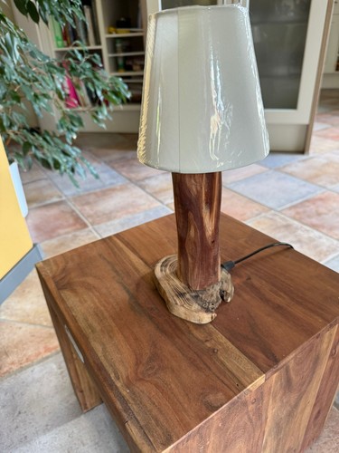 Tischleuchte lampe aus holz - aus,