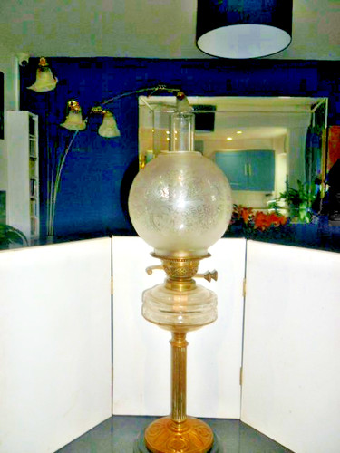 Antike jugendstil öllampe - antike,