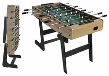 Tischkicker Manchester, klappbar natur, Kicker Kickertisch Tischfussball
