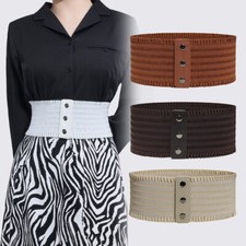 Breiter Damen-Korsettgürtel Elastischer Taillengürtel Für Kleid Mantel ↑