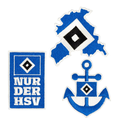 Hsv aufnäher 3er set - hsv,