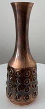 Schöne Kupfer Vase mit Noppen