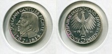 DEUTSCHLAND 1964 J - 5 DM in Silber, stgl./Erstabschlag - FICHTE - Erhaltung