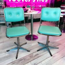 AMERICAN DINER STÜHLE IM SIXTIES-STYLE TÜRKIS DREHSTUHL 2 STÜCK UNIC DESIGN
