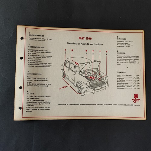 Fiat schmierplan 1100 - schmierplan,