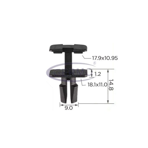 10x clip scheibenverkleidung - 10x,
