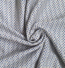 Stoff Meterware Seide/Baumwolle Abstrakt Geometrisch Muster Vierecke Bunt 