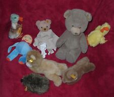 8 Steiff Tiere Bär Igel Ente