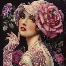 Wandbild Frau 20er Jahre Mode