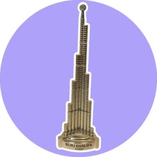 Metall Burj Khalifa Prunkstück Statue Für Heimbüro Dekor Geschenk Artikel 15cm