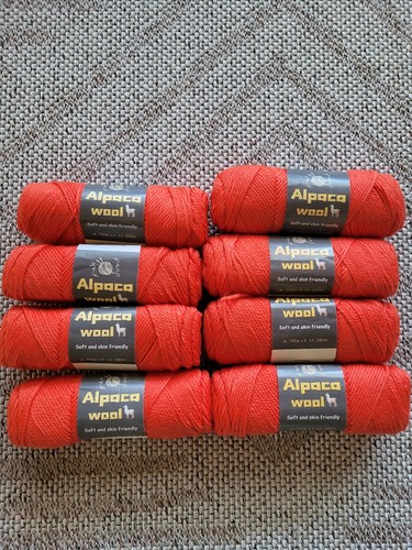 800g alpakawolle orange neu - alpakawolle,
