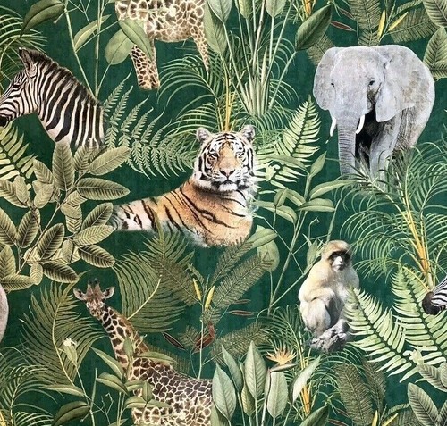 Safari druck tiger elefant - safari,