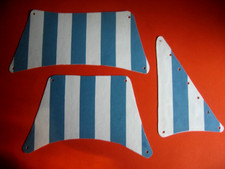 Ersatz Segel Satz für Piratenschiff 6274  blau/weiß gestreift Cloth Sail KO