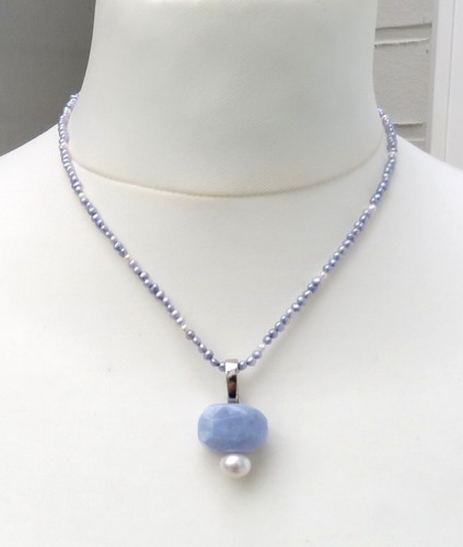 Perlen kette mit - mit, chalcedon