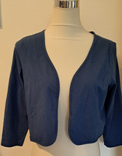Damen Bolero Jacke Jäckchen taubenblau, Gr. 38 Armlänge 3/4