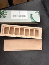 Tablettenbox Medikamentenbox Pillendose Holz Routineholz NATURTREU® 