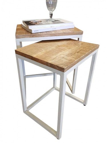 Beistelltisch holz satztisch - beistelltisch,