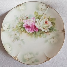 Fasolt & Eichel, rarer, großer (Ø 25 cm) Jugendstil Zierteller, um 1900, gemarkt