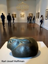 Karl Josef Hoffmann Bronze „Liegender Hase“ sign. KJH um 1970 Tierplastik 