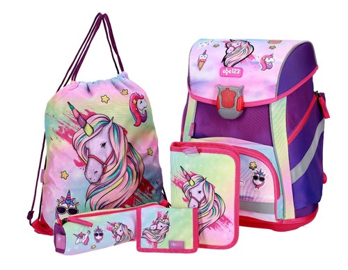 Einhorn schulranzen set - set, 5