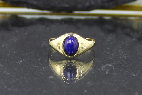 Lapislazuli goldring aus 333er - lapislazuli-goldring,