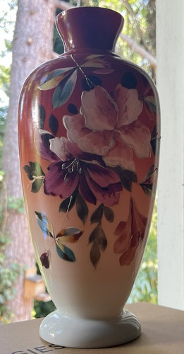 Große opalin milchglas vase - große,