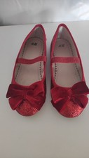 Ballerinas Gr.32 In Rot Mit Schleife Und Glitzer