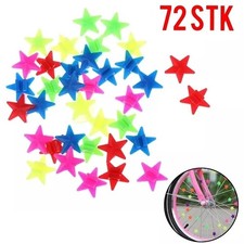 72 tlg Bunt Fahrrad Speichenperlen Speichenclips für Fahrrad Bike Deko Schmucken