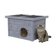 QLS Katzenhaus Outdoor Holz