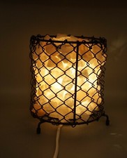 Lampe Korblampe schwarz mit ca