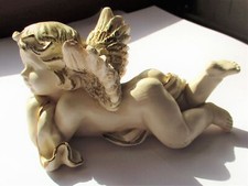 Deko Engel Figur weiß gold