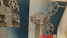(2)  16mm Film  Farbwerbung prospekte  35mm Film    Projektoren BAUER Projektor