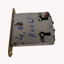 Einsteckschloß+1 Schlüssel Eisen Vitrinen Schloss D 40 mm Vintage Möbelschlösser