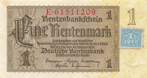 Rentenmark 1937 kupon - 30.1.1937,