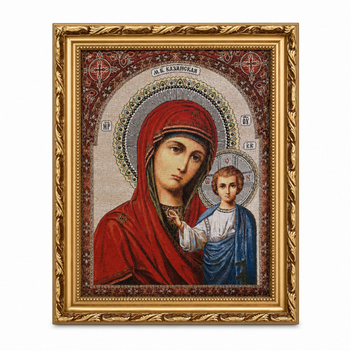 Gewebte ikone gottesmutter - gewebte, von