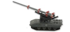 Panzerkampfwagen E-100 mit V4 Rakete "Rheinbote" WW2 Wehrmacht Modell 1:87 1:72