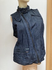 G-STAR Raw Denim Damen Weste Jeansweste L blau Jeansjacke ärmellos Oberteil TOP!