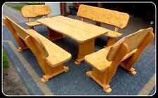 Gartenmöbel aus Massivholz – Tisch & Bänke , robust & wetterfest