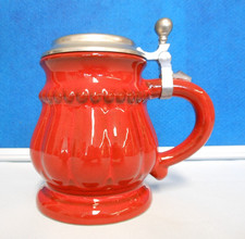 Schöner alter WMF Bierkrug mit Zinndeckel - aus Keramik od. Steinzeug - 0,5 l