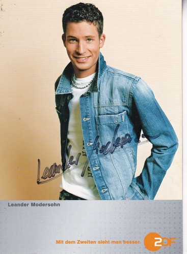Autogramm leander modersohn - leander,