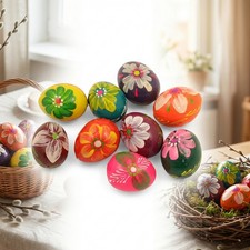 10er Set Kleine Holz Ostereier