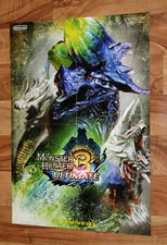 Monster Hunter Tri 3 Ultimate Ikki Tousen Promo Poster 56x40cm Nintendo 3DS Wii
