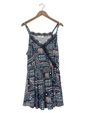 2W PARIS Damen Freizeitkleid XL 42 Mehrfarbig Bohemian Spitze Sommerkleid